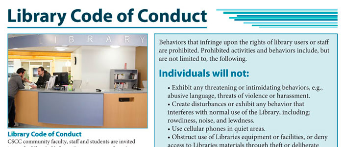 CSCC Code of Conduct Poster