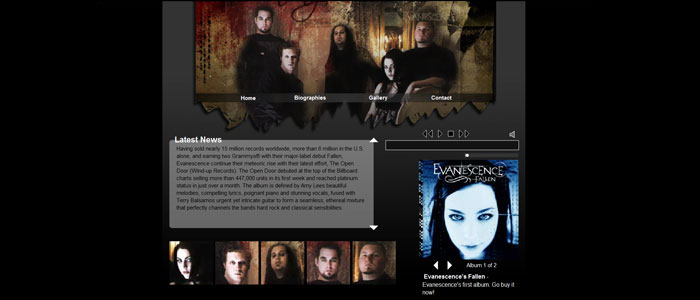 Evanescence Flash Web Site